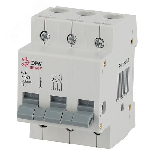 Выключатель нагрузки 3P 63А ВН-29 SIMPLE-mod-66 2