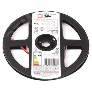 Лента светодиодная LS2835-60LED-IP20-WW-eco-3m (100/2000) ЭРА