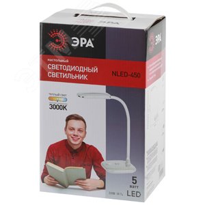 NLED-450-5W-R Светильники настольные ЭРА наст.светильник NLED-450-5W-R красный (Б0018827) 2