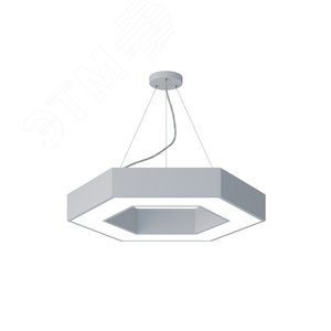 Светильник светодиодный Geometria Hexagon SPO-123-W-40K-045 45Вт 4000К 2500Лм IP40 600х600х80 белый подвесной - ЭРА (Энергия света)