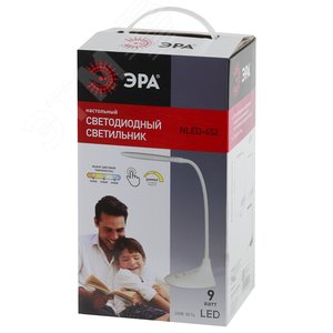 NLED-452-9W-W Светильники настольные ЭРА наст.светильник NLED-452-9W-W белый (Б0019128) - фото 2