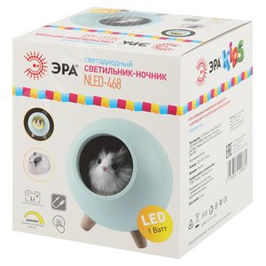 Ночник детский - светильник светодиодный NLED-468-1W-GR хомяк зеленый - фото 2