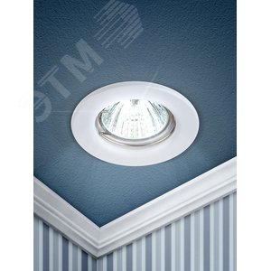 Светильник штампованный MR16,12V/220V, 50W белый ST1 WH - фото 3