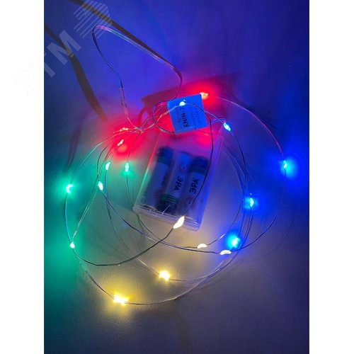 ENIN-2M ЭРА Гирлянда LED Нить 2 м мультиколор, АА, IP20 (120/4800) (Б0041983) 8