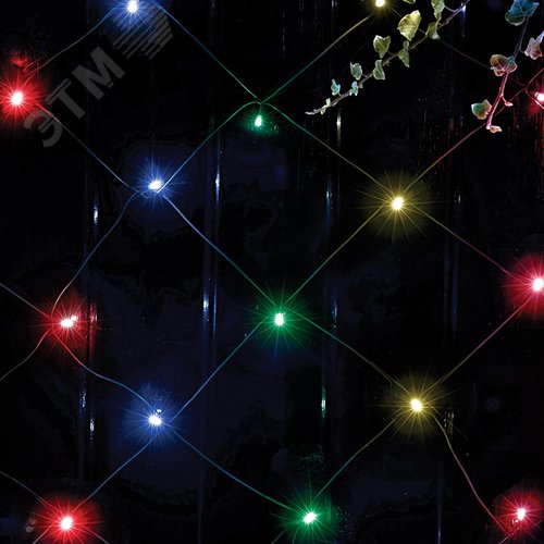 Сеть 150 LED на солнечной батарее мультиколор 2мx1,35м ERAUF024-16 2