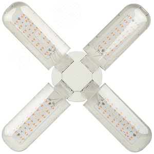 Фитолампа для растений светодиодная FITO-36W-RB-E27-FOLD 4-х лепестковая красно-синего спектра 36 Вт Е27 - фото 4