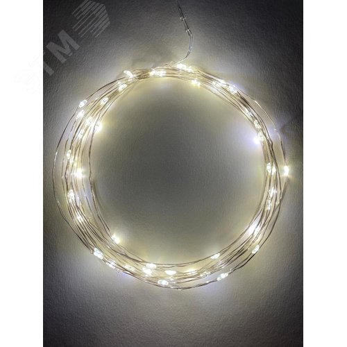 Гирлянда LED Нить 5 м теплый свет, АА ENIN -5NW ЭРА (Б0047960) - фото 3