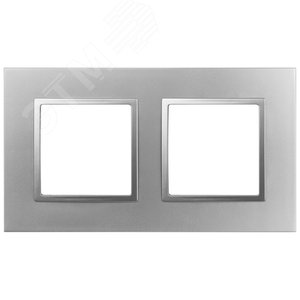 Рамка для розеток и выключателей Elegance 14-5012-03 Classic, на 2 поста, алюминий | Б0060578 | ЭРА - ЭРА (Энергия света)