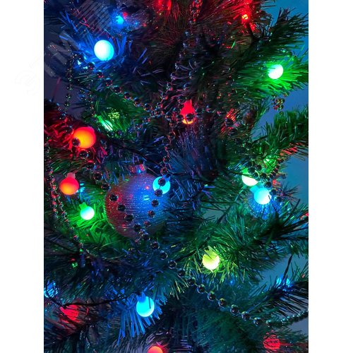 Гирлянда LED Нить Шарики d18мм, 5 м мультиколор, 220V ENIN - 18BM ЭРА (Б0047968) 5