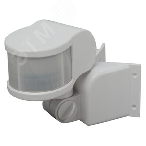 Датчик движения белый максимальная нагрузка 1100Вт угол обзора 270 градусов дальность 12м IP44