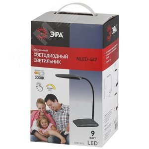 NLED-447-9W-R Светильники настольные ЭРА наст.светильник NLED-447-9W-R красный (Б0017434) - фото 2