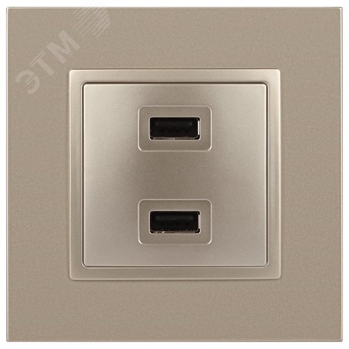 Устройство зарядное USB, 5В-2100мА, Эра Elegance, шампань, 14-4110-04 2