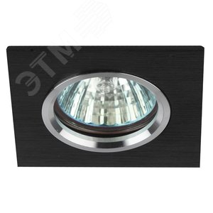 Светильник литой алюминиевый MR16,12V/220V, 50W серебро/черный KL57 SL/BK 2