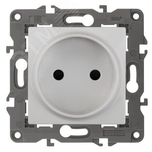 Розетка однофазная скрытого монтажа, в рамку без шторок белый 16А 250В IP20 автоматические (безвинтовые) зажимы 14-2105-01 Эра Elegance