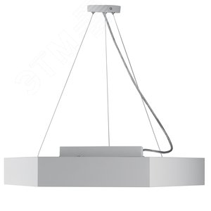 Светильник светодиодный Geometria Hexagon SPO-123-W-40K-045 45Вт 4000К 2500Лм IP40 600х600х80 белый подвесной - фото 5