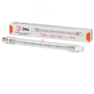 Лампа галогенная J118-500W-R7s-230V (галоген J118 500Вт нейтр R7s) (10/500/18000) - ЭРА (Энергия света)