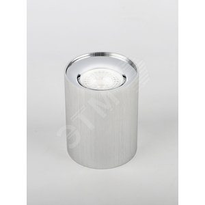 Подсветка накладной, GU10, D80х100мм, серебро/ хром (50/700) - ЭРА (Энергия света)