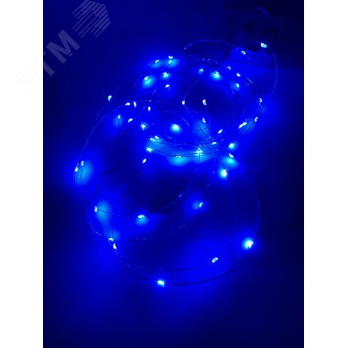 Гирлянда LED Нить 5 м синий свет, АА ENIN -5NB ЭРА (Б0047962) - фото 5