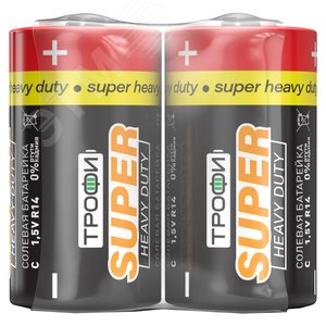 Батарейка Трофи R14-2S SUPER HAEVY DUTY Zinc (24/600/9600) - ЭРА (Энергия света)