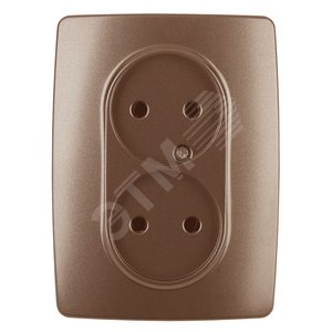 Розетка однофазная двойная скрытого монтажа, в рамку без шторок медь 16А 250В IP20 автоматические (безвинтовые) зажимы 12-2107-14 Эра 12