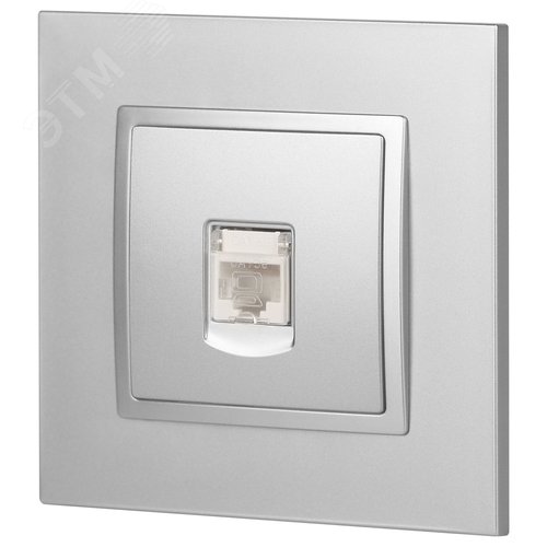 Розетка RJ45, Эра Elegance, алюминий, 14-3107-03 4