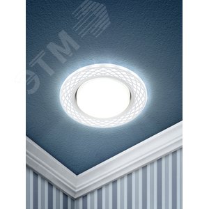 Светильник DK LD37 WH/WH декор cо светодиодной подсветкой GX53, белый/белый | Б0037384 | ЭРА - фото 5