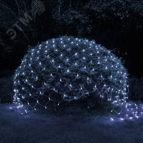 Сеть 150 LED на солнечной батарее холодный свет 2м*1,35м ERASS024-15 ЭРА 4