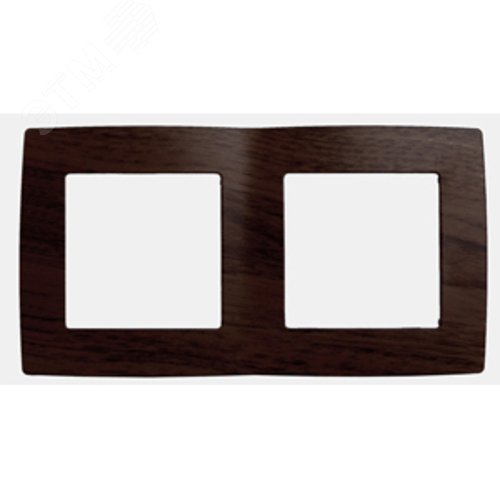 Рамка для розеток и выключателей 2 поста венге пластик ЭРА 12 12-5002-10 2