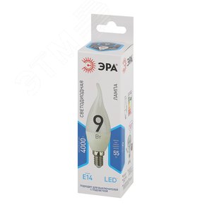 Лампа светодиодная LED 9 Вт 720Лм 4000К свеча на ветру нейтральный E14 170-265В LED BXS-9W-840-E14 Standart 2