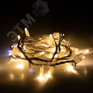 Гирлянда нить светодиодная новогодняя белый каучук 3 м тёплый свет 30 LED, IP65 ERAPS-WK3 - ЭРА (Энергия света)