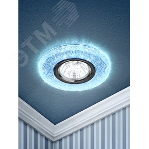 Светильник точечный декоративный со светодиодной подсветкой, голубой DK LD1 BL - фото 4