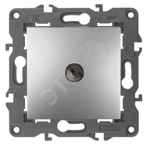 Розетка TV проходная, Эра Elegance, алюминий, 14-3102-03