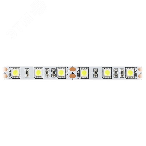Лента светодиодная 14,4Вт/м 12В 6500К IP20 60LED/м KU-5050AD-60D-W 3