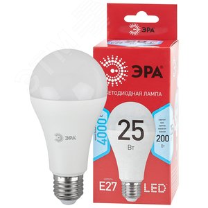 Лампа светодиодная LED 25 Вт 2000Лм 4000К груша нейтральный E27 220-240В LED A65-25W-840-E27 Red Line - ЭРА (Энергия света)