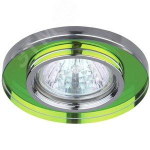 Светильник декор стекло MR16,12V/220V, 50W, круглое хром/мульти DK7 CH/MIX - ЭРА (Энергия света)