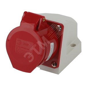 Розетка стационарная наружная 115 3Р+РЕ+N 16А 380В IP44 (10/60/960) R(OUT)-16-3P-PE-N-IP44 - ЭРА (Энергия света)