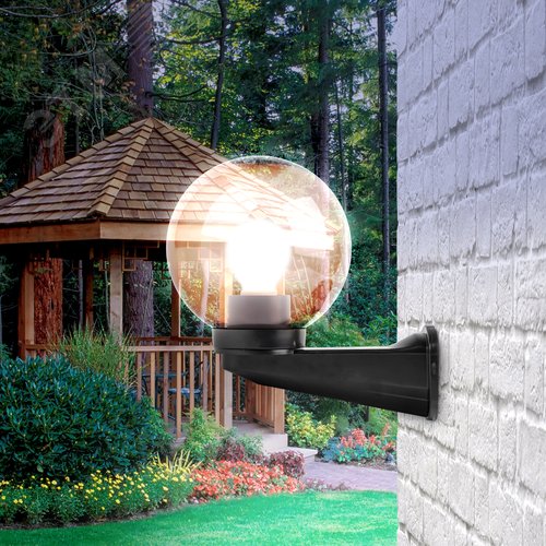 Светильник настенный НБУ 01-60-205 шар дымчатый IP44 Е27 max60Вт d200mm с настенным крепежом 8