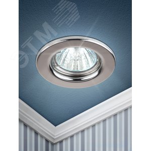 Светильник штампованный MR16,12V/220V, 50W хром ST1 CH - фото 2