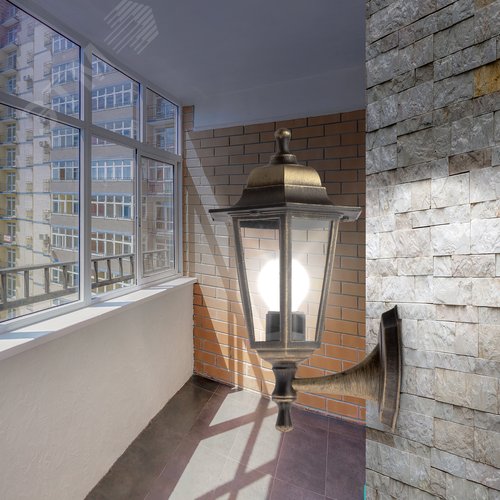 Светильник настенный НБУ 06-60-001 шестигранный под бронзу IP44 Е27 max60Вт 10