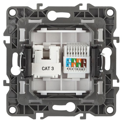 Розетка комбинированная RJ45+RJ11, Эра12, шампань, 12-3109-04 (Б0018251) 2