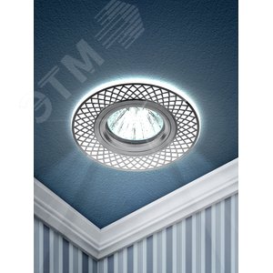 Светильник встраиваемый KL40 SL/GD/1 алюминевый  MR16 12V/220V  50W золото/серебро ( ЭРА (Б0048938) - фото 2
