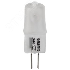 Лампа накаливания галогенная G4-JCD-40W-230V-FR (галоген, капсула, 40Вт, нейтр, G4) (100/1000/35000) - ЭРА (Энергия света)