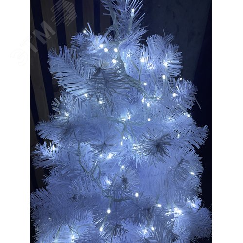 Гирлянда LED Мишура 3 м белый провод, холодный свет, 220 V ENIN - WC - фото 4