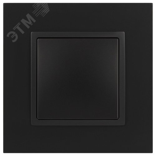 Выключатель одноклавишный, в рамку (скрытого монтажа) антрацит 10А 250В автоматические (безвинтовые) зажимы ЭРА Elegance 14-1101-05 2