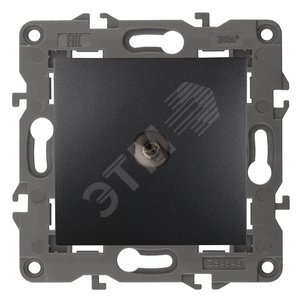 Розетка TV одиночная, Эра Elegance, антрацит, 14-3101-05