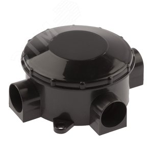 Коробка распаячнаяKOR-70-35-3-b открытой установки трехрожковая черная IP42 - ЭРА (Энергия света)