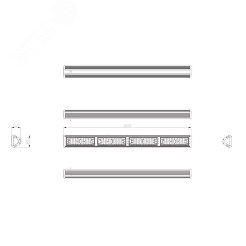 Cветильник cветодиодный подвесной ДСП 200Вт IP54 21000 Лм 5000К Кп<5 процентов КСС Г IC SPP-404-0-50K-200 6