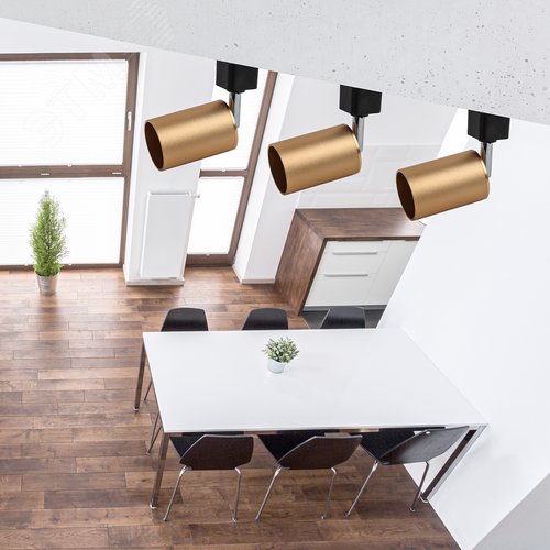 Светильник Трек GU10, 55х165 мм, сатин золото TR14-GU10 SG (10/50/900) 5