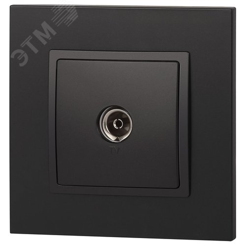 Розетка TV одиночная, Эра Elegance, антрацит, 14-3101-05 5