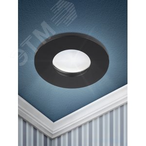 Светильник встраиваемый влагозащищенный WR3 BK MR16/GU5.3, IP44, черный - фото 6